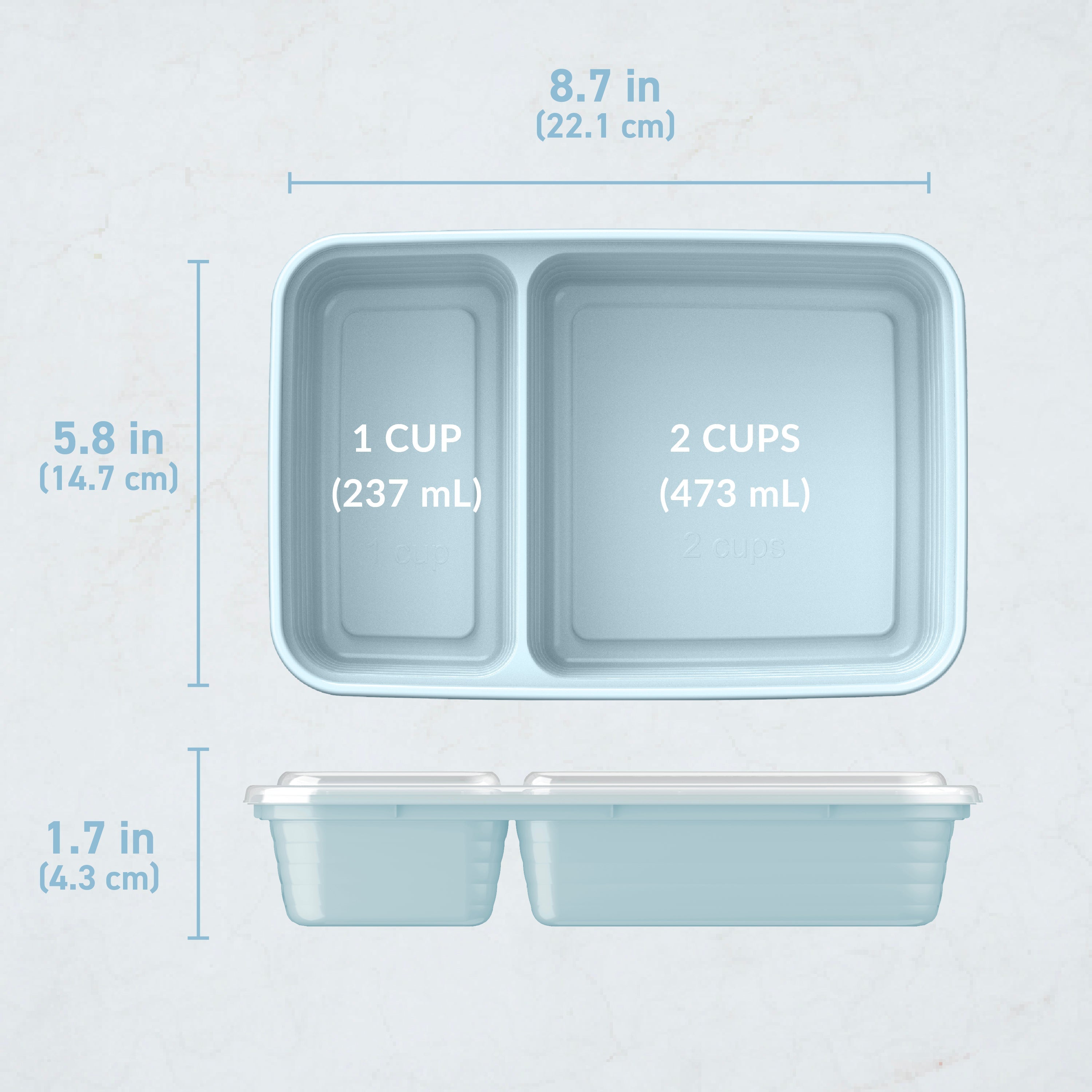 Bentgo Prep 2-Compartment Meal Prep Containers (20-Piece)