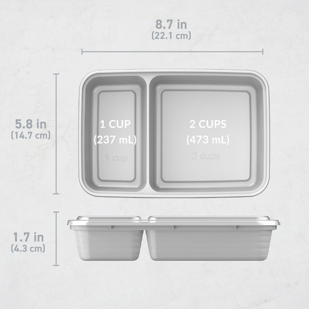 Bentgo Prep 2-Compartment Meal Prep Containers (20-Piece)